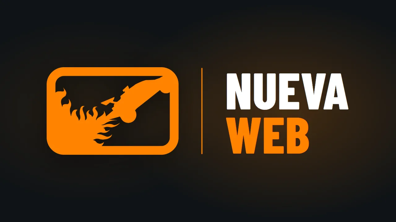 El logo de Rocket Caliente en naranja junto al texto Nueva web